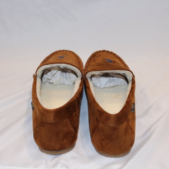 NEW POLO RALPH LAUREN MENS SLIPPERS CHESTNUT‎ - Picture 6 of 10